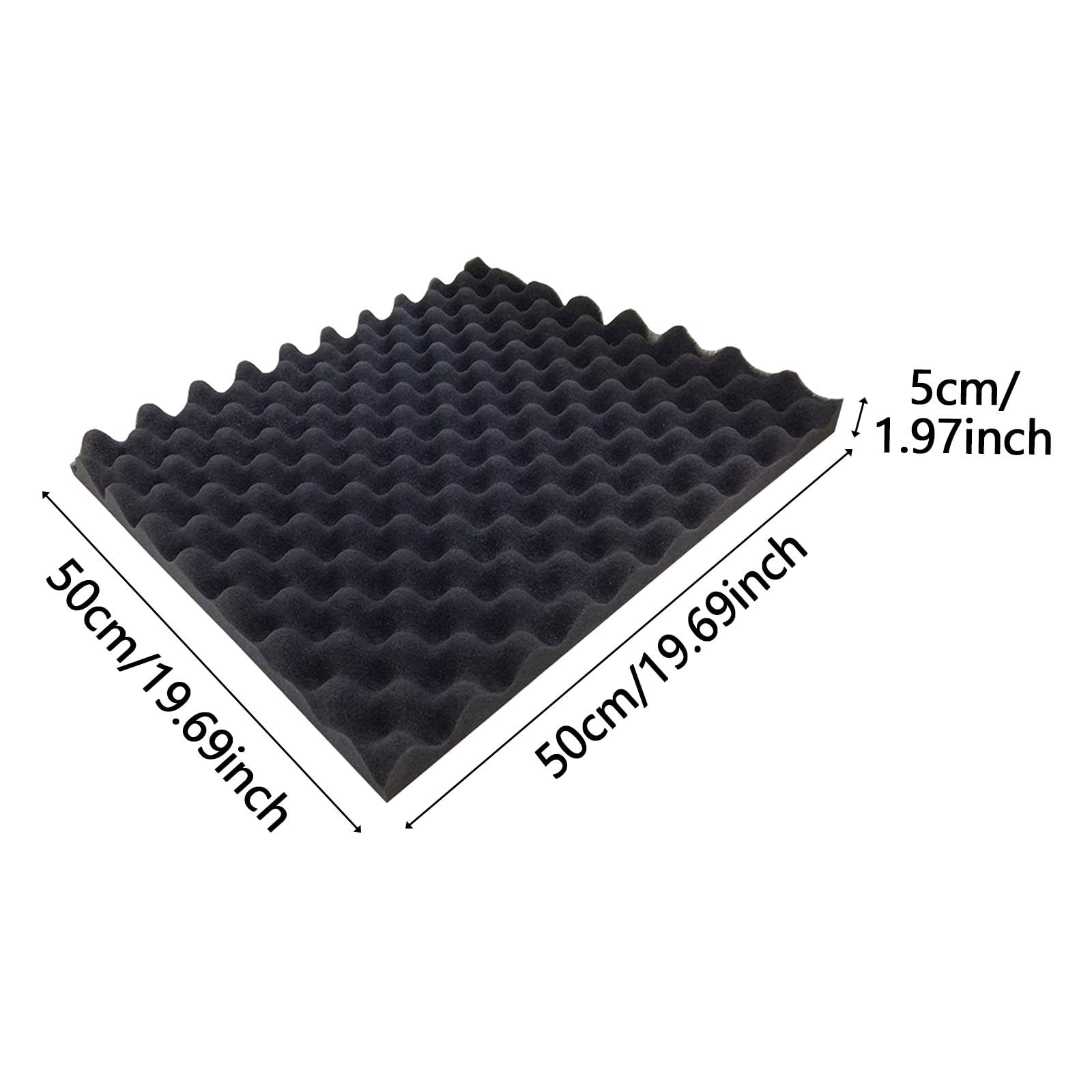 2 Pezzi Inserto per Scatola con Spugna Ondulata Fodera Spugna per Valigetta Rigida Rivestimento Antiurto per Custodia Strumenti Blocchi Spugna per Imb, 50 mm