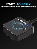 Vista 5 de Conmutador KVM SABRENT, USB-C, 1 PC a 2 pantallas con entrega de energía de 60 vatios (USB-CKDH)