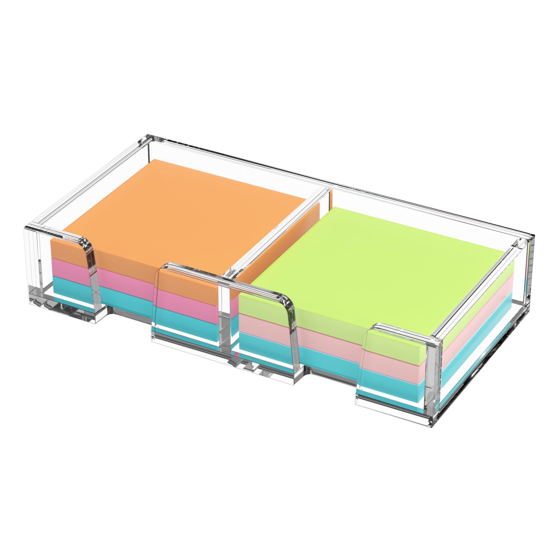 Sticky Notes Holder Crystal Clear Acrylic Sticky Note Holder - 3x3 Inch ...