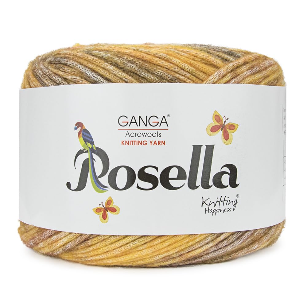 Ganga Acrowools Rosella Kniiting Yarn, Cotton Rich Yarn With 61% Cotton And 39% Acrylic (Ros009 - Sunset),100 Gram (B0D3886145) Amazon Price History, Amazon Price Tracker
