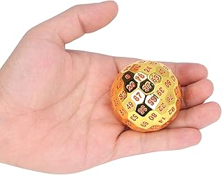 Dados Poliédricos De 100 Lados BORDSTRACT, Dados Poliédricos Para Jogos De RPG De Metal, Dados De Metal DND D100 Com Bolsa De Veludo Para Dungeons & Dragons MTG, Jogo De RPG RPG(Dourado)