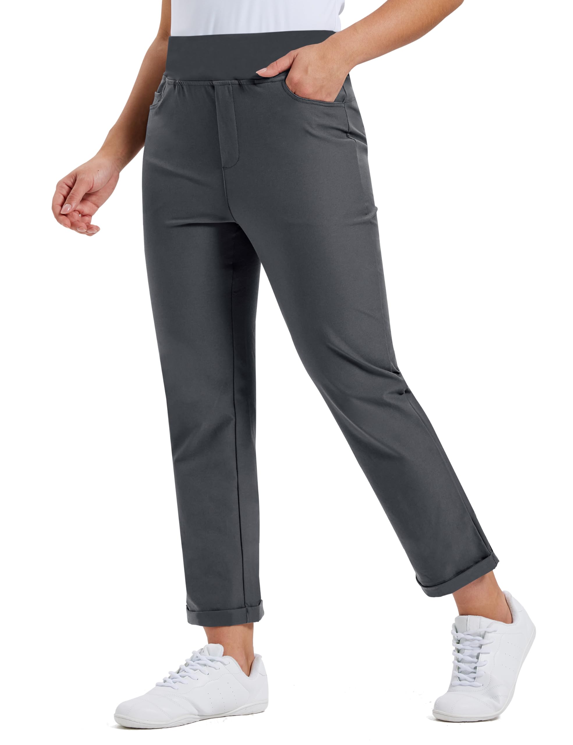 MoFiz Damen Golfhosen Lange Business Hose Elegante Stretch Golf Hose Wasserdicht Sonnenschutz Atmungsaktive Yoga Hose für Büro Arbeit Sport