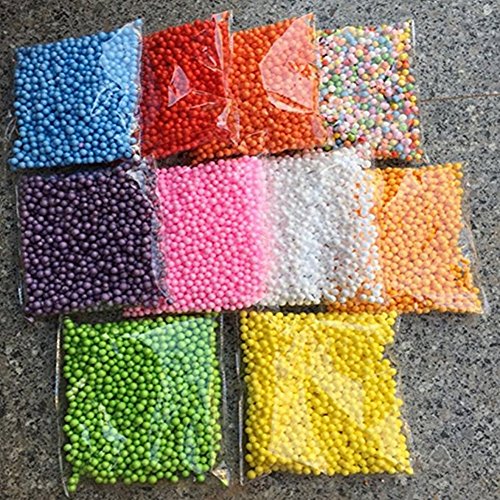 WeiMay Mini Palline di polistirolo per Slime Foam