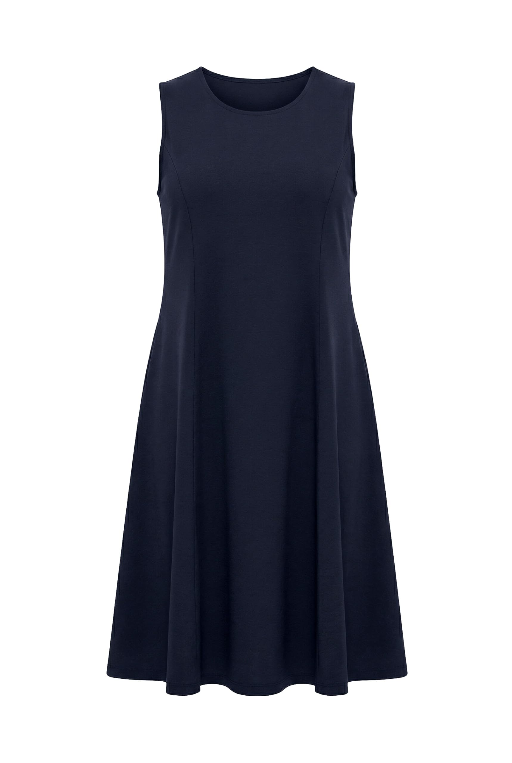MIAMODA Damen große Größen Übergrößen Plus Size Jerseykleid, A-Linie, Midi-Länge, ärmellos 848884