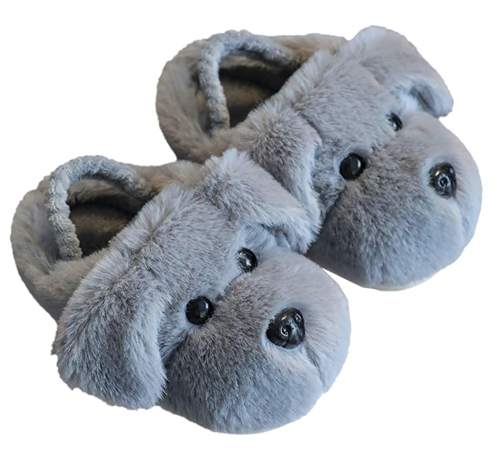 EMGILL Dog slippers Funny House Slippers Toddler Girls Boys Winter Indoor Outdoor Fuzzy Warm Shoes