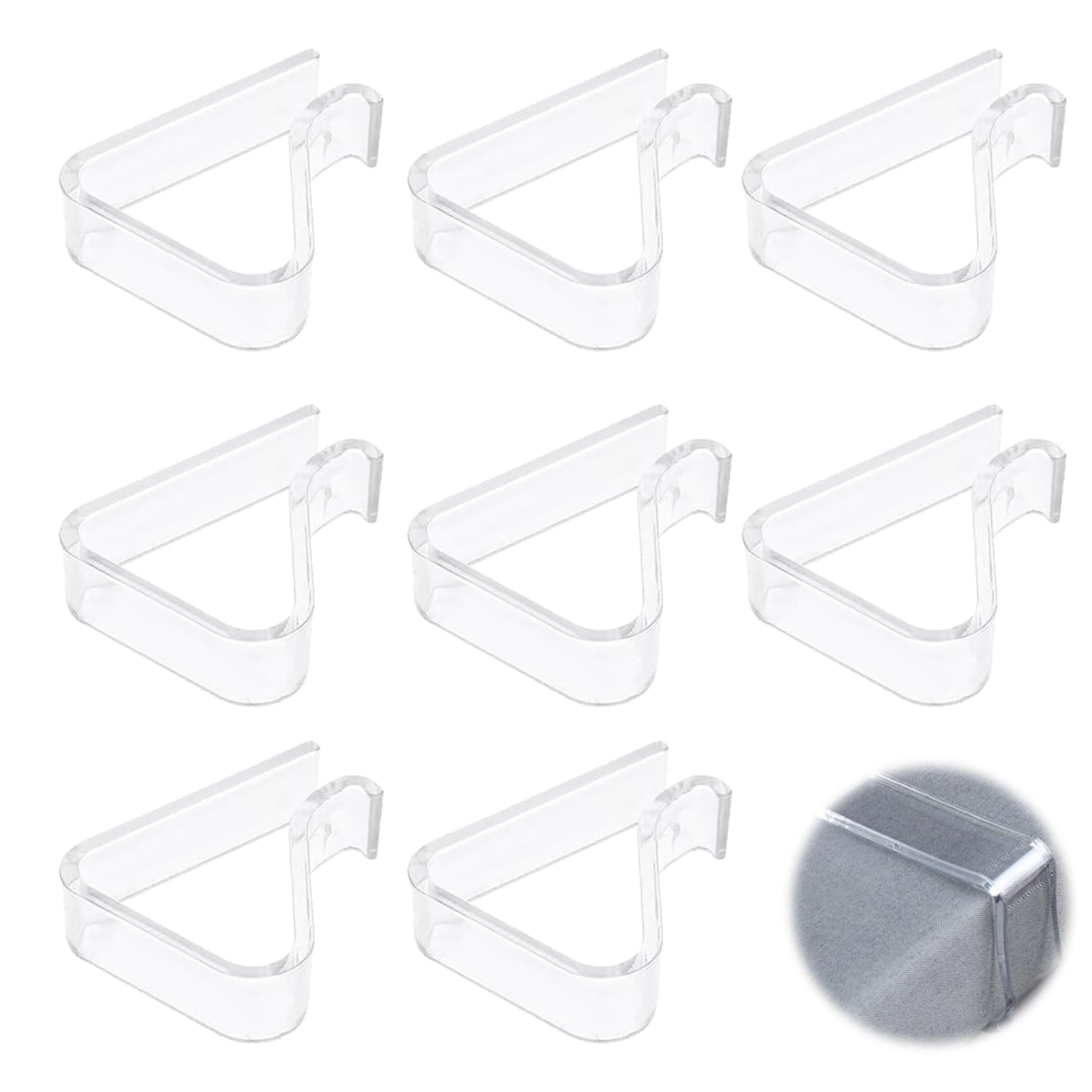 Produktbild von CZ Store Tischdeckenklammern - 8er-Pack Transparente
