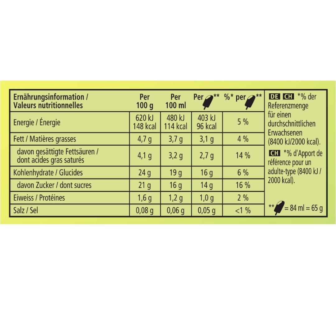Langgneese Flutschfinger Cuja Mara Split Eiscreme 65 gramm, 8 Er