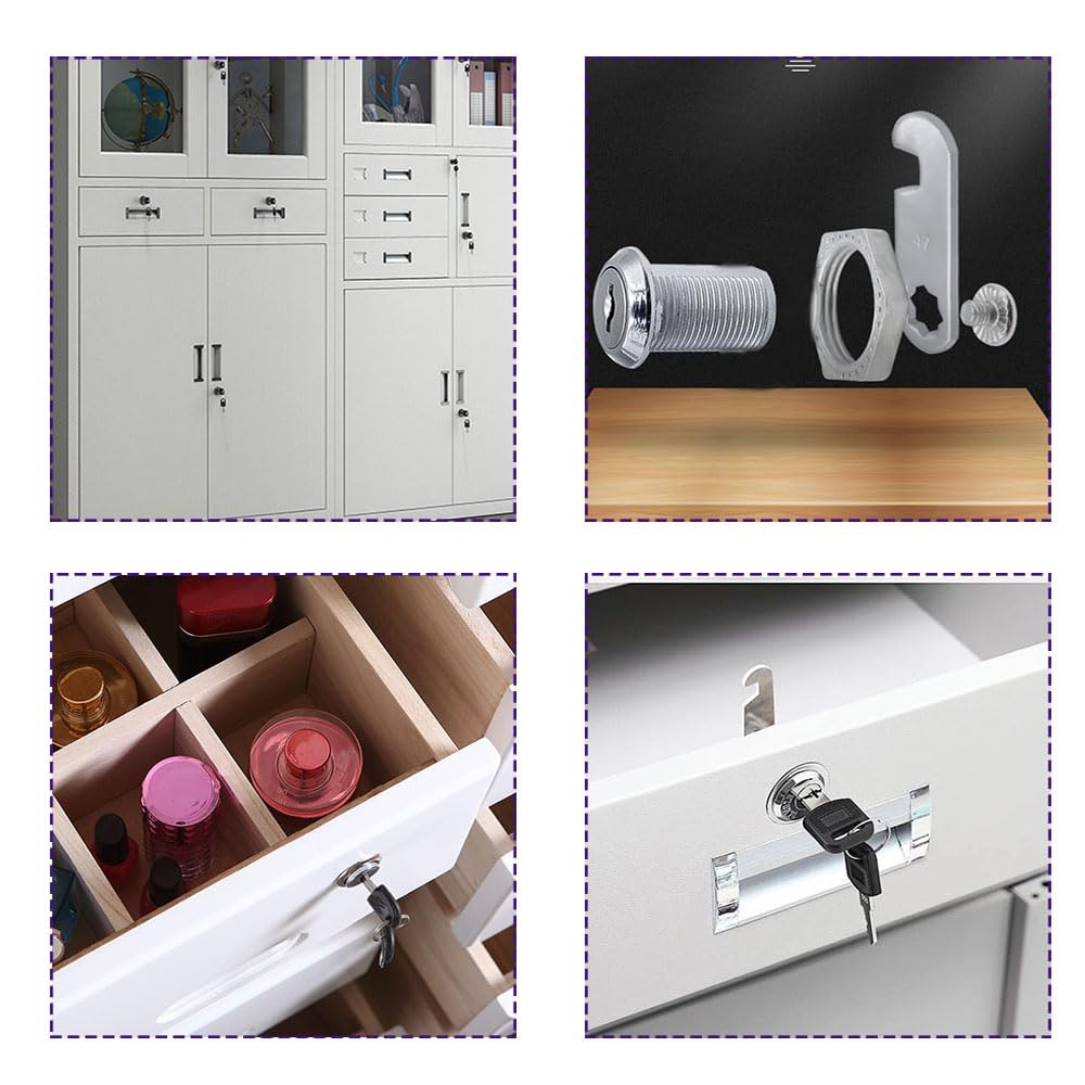 6 Serrature A Cilindro Per Armadietti E Cassette Postali - 20mm, Con Chiavi - Foto 4