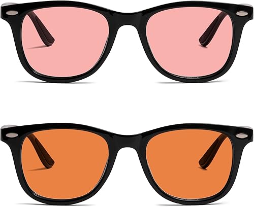 Miniatura 3 de BRADDELL OPTICS FL-41 Rose & FL-60 Wayfarer - Gafas de luz azul para sensibilidad a la luz migraña, iluminación LED fluorescente y deslumbramiento