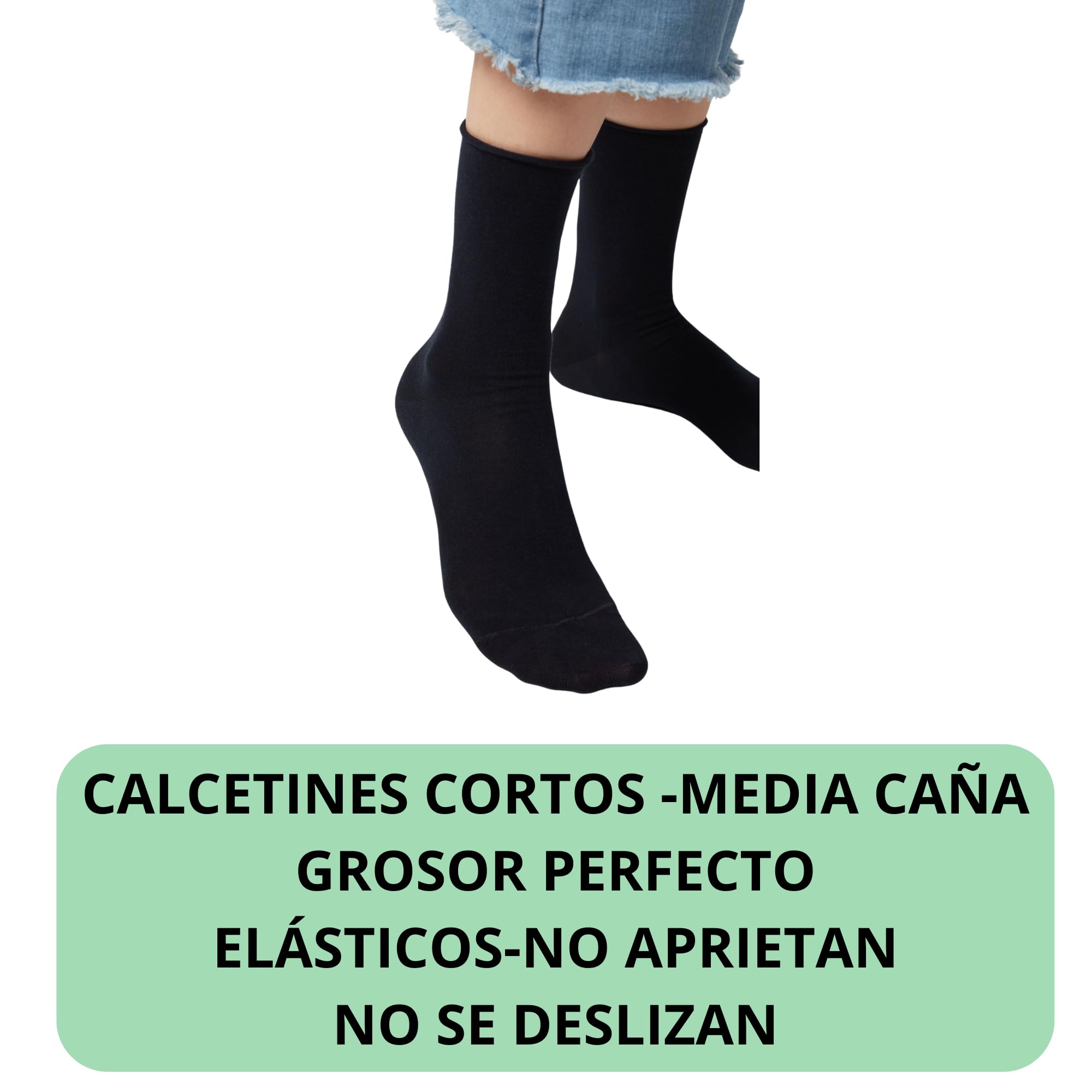 3 Pares Calcetines Diabeticos Hombre&Mujer No Aprietan Algodon Antibolas, Calcetines Algodon Hombre Mujer