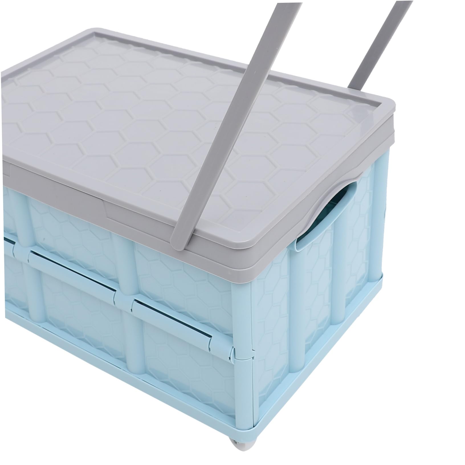 Anneome Caja de Almacenamiento de Plástico Azul y Apilable con Ruedas Gran Capacidad para Organizar Juguetes y Comestibles en Armarios o Uso Exterior