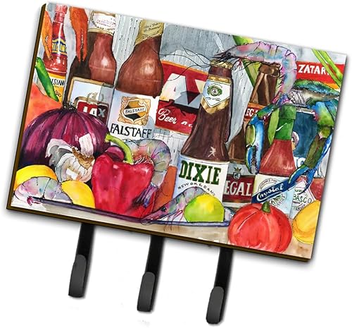 Caroline's Treasures 1017TH68 - Correa o soporte para llaves de cerveza y especias de Nueva Orleans, ganchos de pared, ganchos para llaves, perchero disponible en Yaxa Venezuela