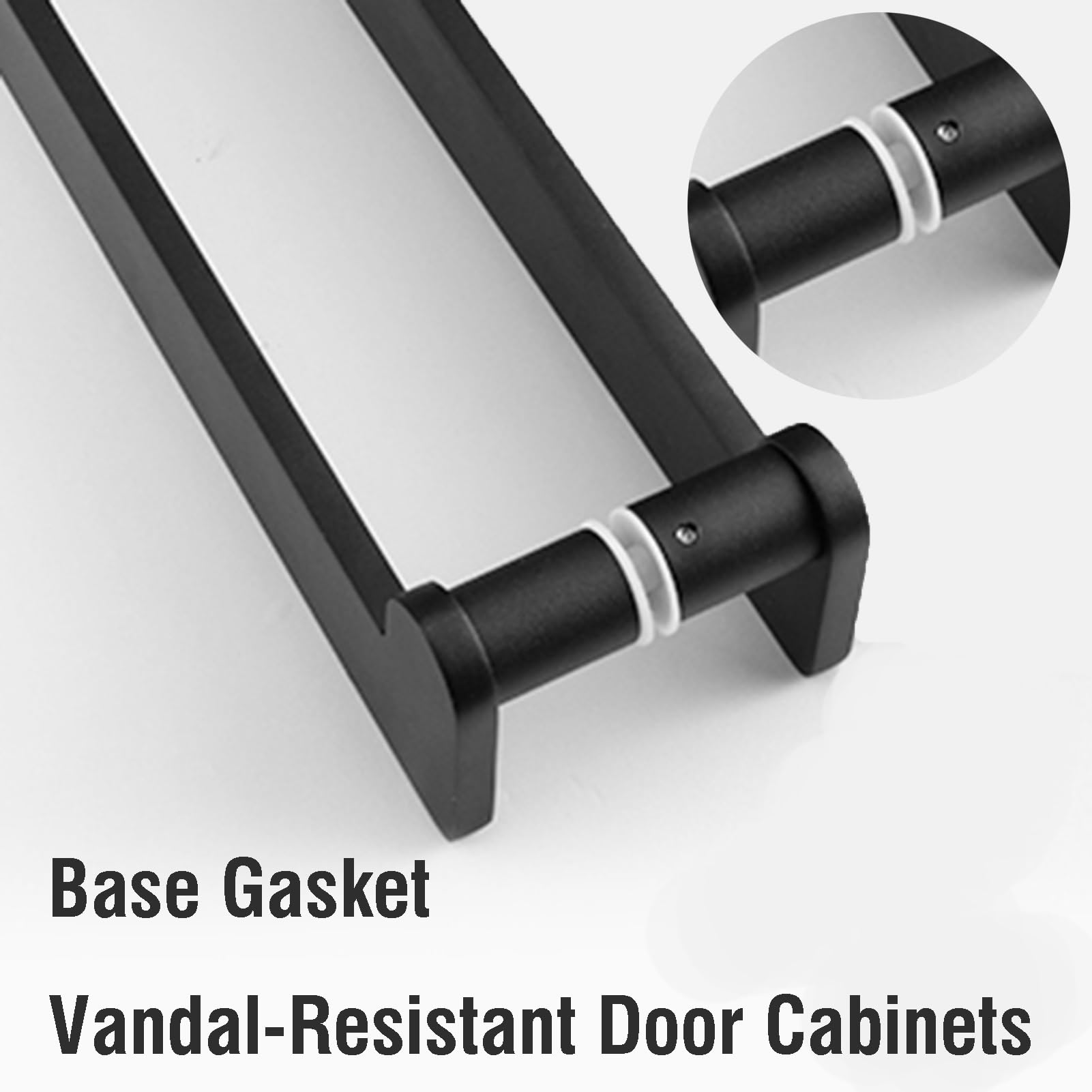 Manija De Puerta Negra, Manija De Puerta Corrediza De Aleación De Aluminio For Gabinete, Muebles De Dormitorio, Herrajes De Garaje De Oficina (Size : Length 53.5cm)