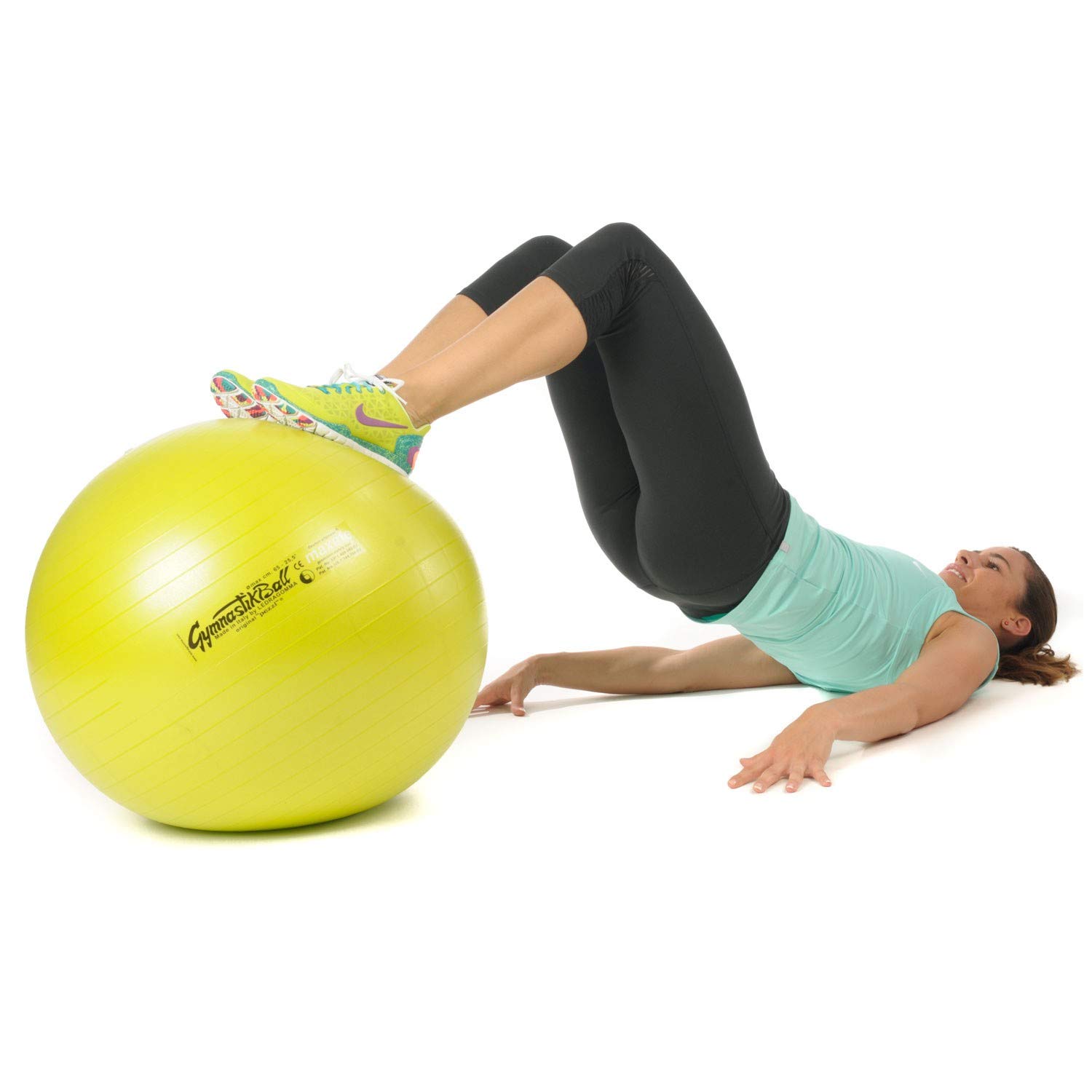 PEZZI Oryginalna piłka gimnastyczna Maxafe 65 cm z pompką Oliver