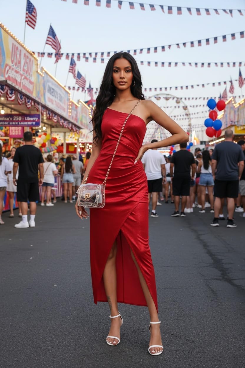 Clear Crossbody Clutch Purse Bag for Women Stadium Events with Rivet, Clear Handbag for Concert, Game Day, Festival | Stadium Approved, with Studded Rivet, for Concert, Game Day - Image 3