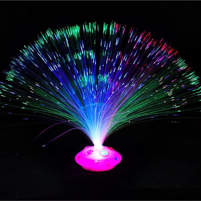 ZICRIC Fiber Optic Lamp, Colorful Sky Stars Light, Beautiful Romantic Color Changing LED Sensory Light for Table Home Decor photo 2