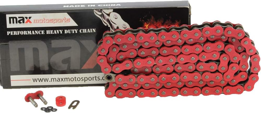 Max Motosports 530x118 O-Ring Drive Chain 530 Pitch 118 Links Compatible with Suzuki GSX-R1300 GSXR1300 Hayabusa 2008 2009 2010 2011 2012 2013 2014 2015 2016 2017 2018 2019 2020 2021 2022 23 24 (Red)