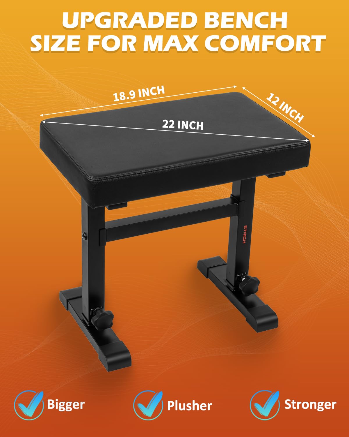 Banco de piano ajustable en altura para piano con asiento acolchado para músicos, color negro, modelo SPB-M60 de piel sintética