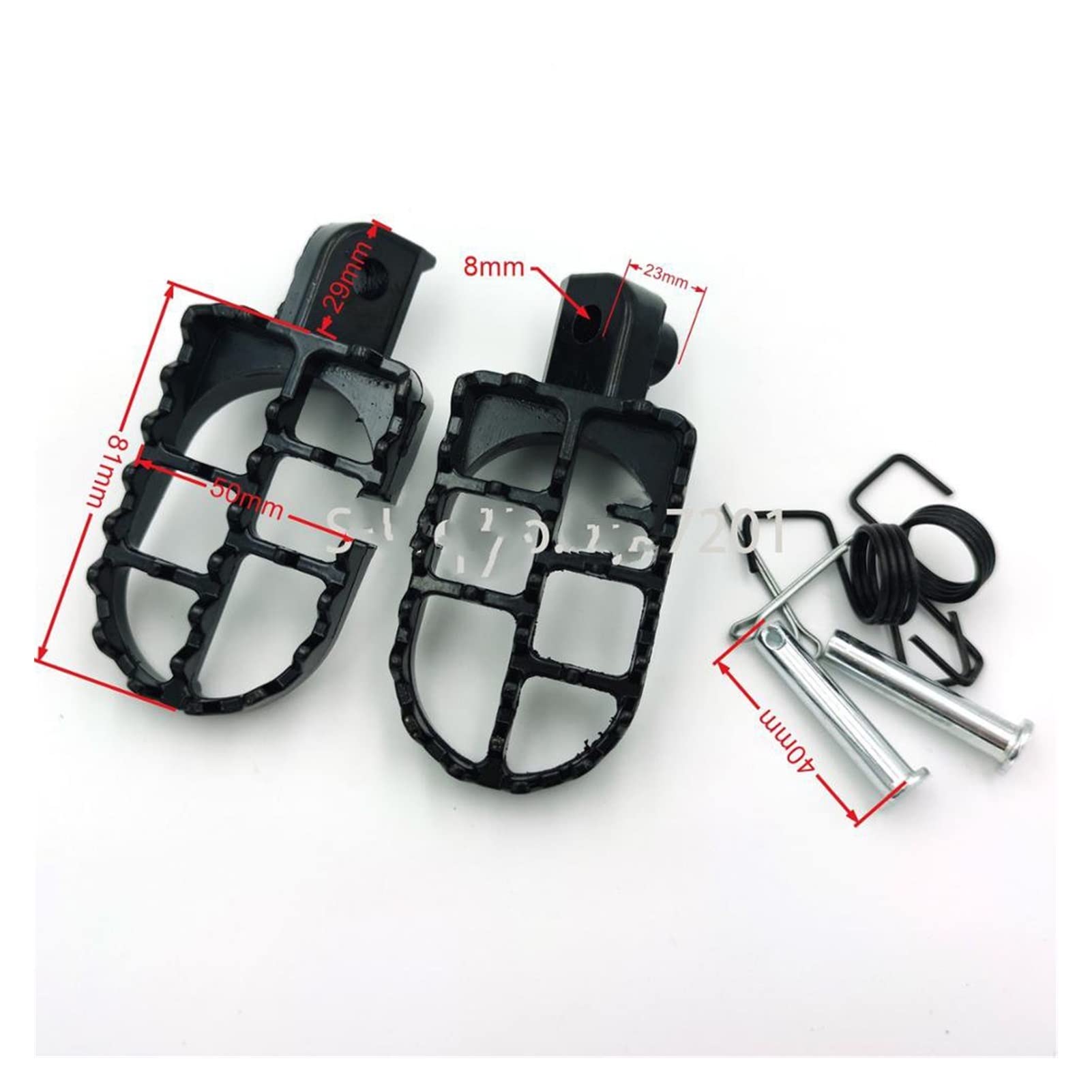 Paire De Pédales Moto Repose-Pieds Aluminium - Compatible PW50 PW80 TW200 TTR90 Bleu