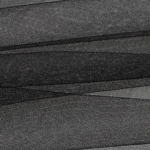 Mantilla novia negra de encaje largo y tul suave de 1/2 nivel con diseño vintage gótico 6