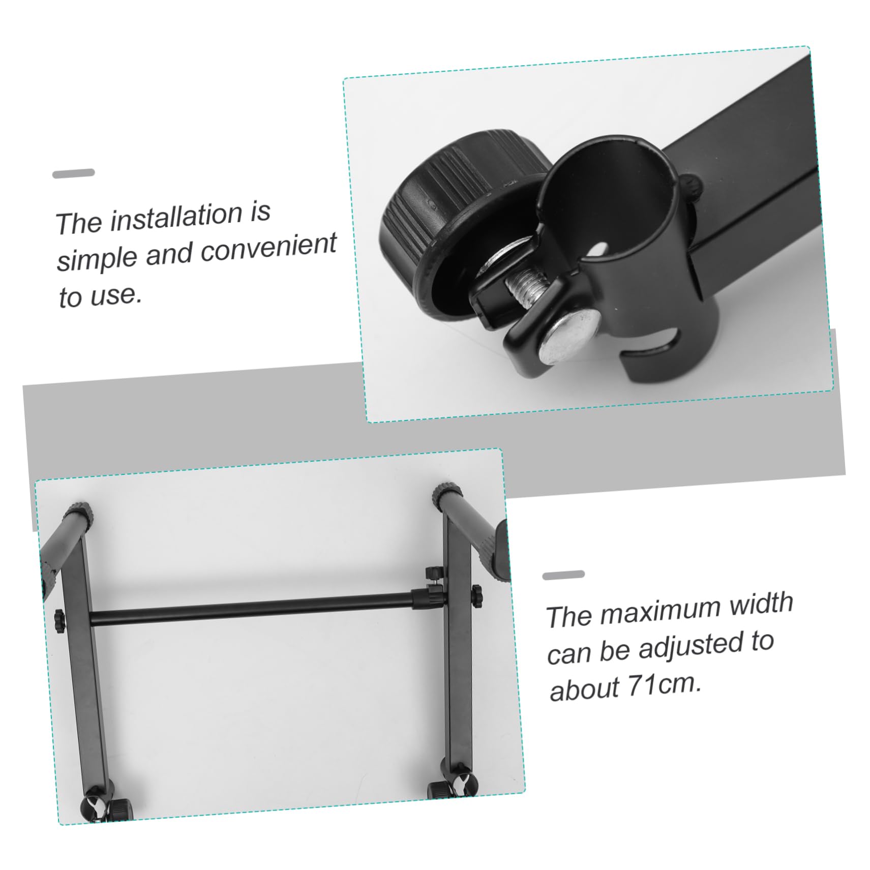 VANZACK 1Set Electric Organ Supporter Keyboard Stand for Digital Pianos Space Saving Design Easy Installation Maximum Removable Storage High Grade Material