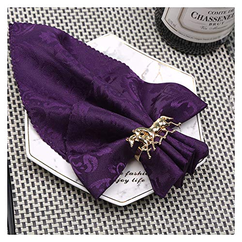 Qtkj Alloy Home Silver Horses Napkin Ring Set Of 6 Napkin Buckle For Wedding,Parties, Dinners, Christmas, Holidays Decor (Silver) #TOP4