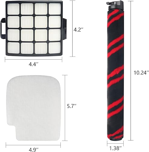 Miniatura 5 de Replacement Filters for Shark Stratos AZ3002 AZ3000 AZ3000W DuoClean PowerFins Upright Vacuum Cleaner 1 Soft Brush Roller 2 Filters 4 Foam & Felt