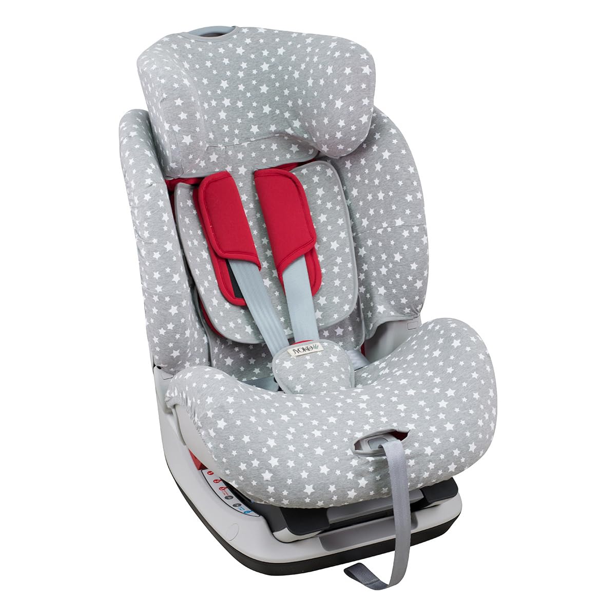 JYOKO KIDS Rivestimento Seggiolino auto compatibile con Chicco Seat Up 0 1 2 e YOUniverse (White Star)