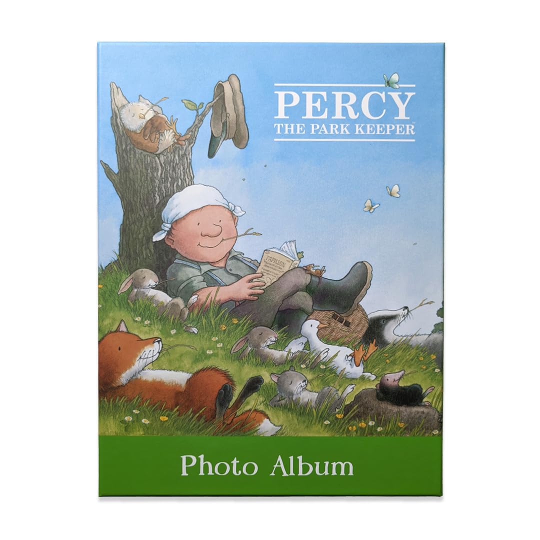Portrait Photograph Album in Gift Box by Robert Frederick - Percy the Park Keeper Design - Holds 100 Photographs