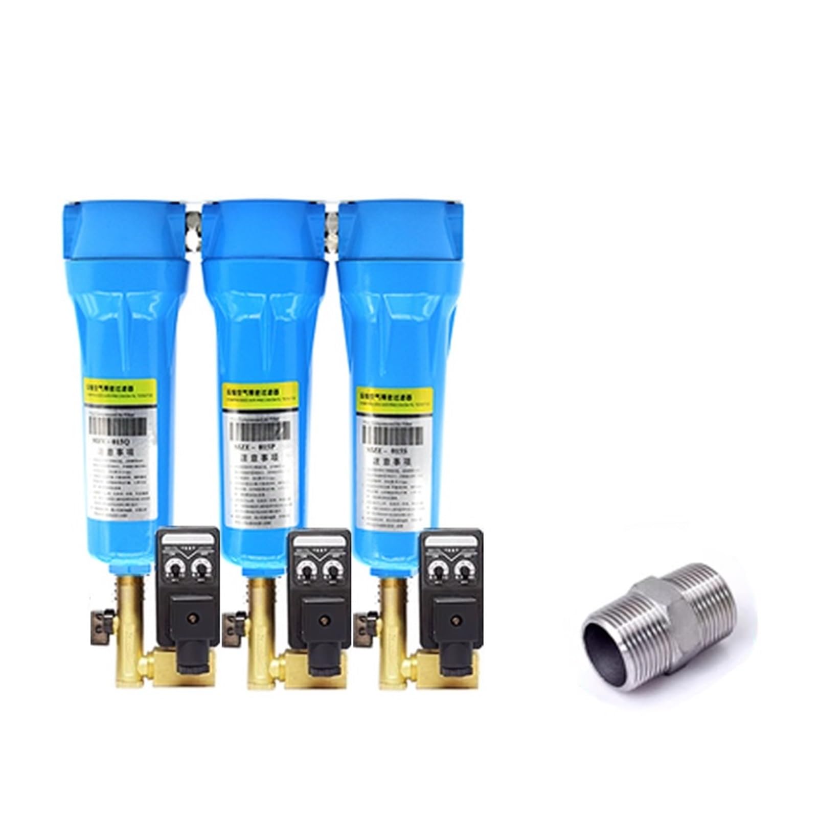 PHNOITPQ 3pcs QPS 015/024/032/060 Precision Filter Dryer air Compressor Wire Oil-Water Separator AD402 Electronic Drain(015 Electronic drain)