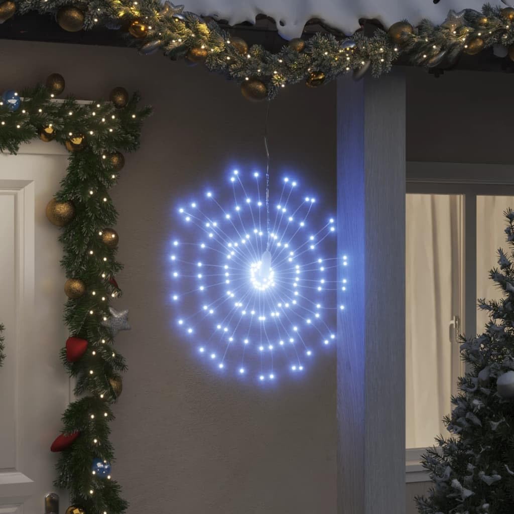 Luces de Navidad con forma de estrella (140 ledes, 4 unidades, luz blanca fría, 17 cm)