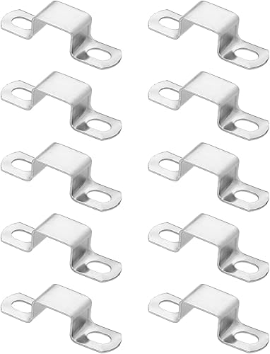 Miniatura 32 de HARFINGTON Abrazadera cuadrada de tubo 2.953x1.772 in 304 acero inoxidable hebilla de tubo cuadrado en forma de U abrazadera de tubo conector