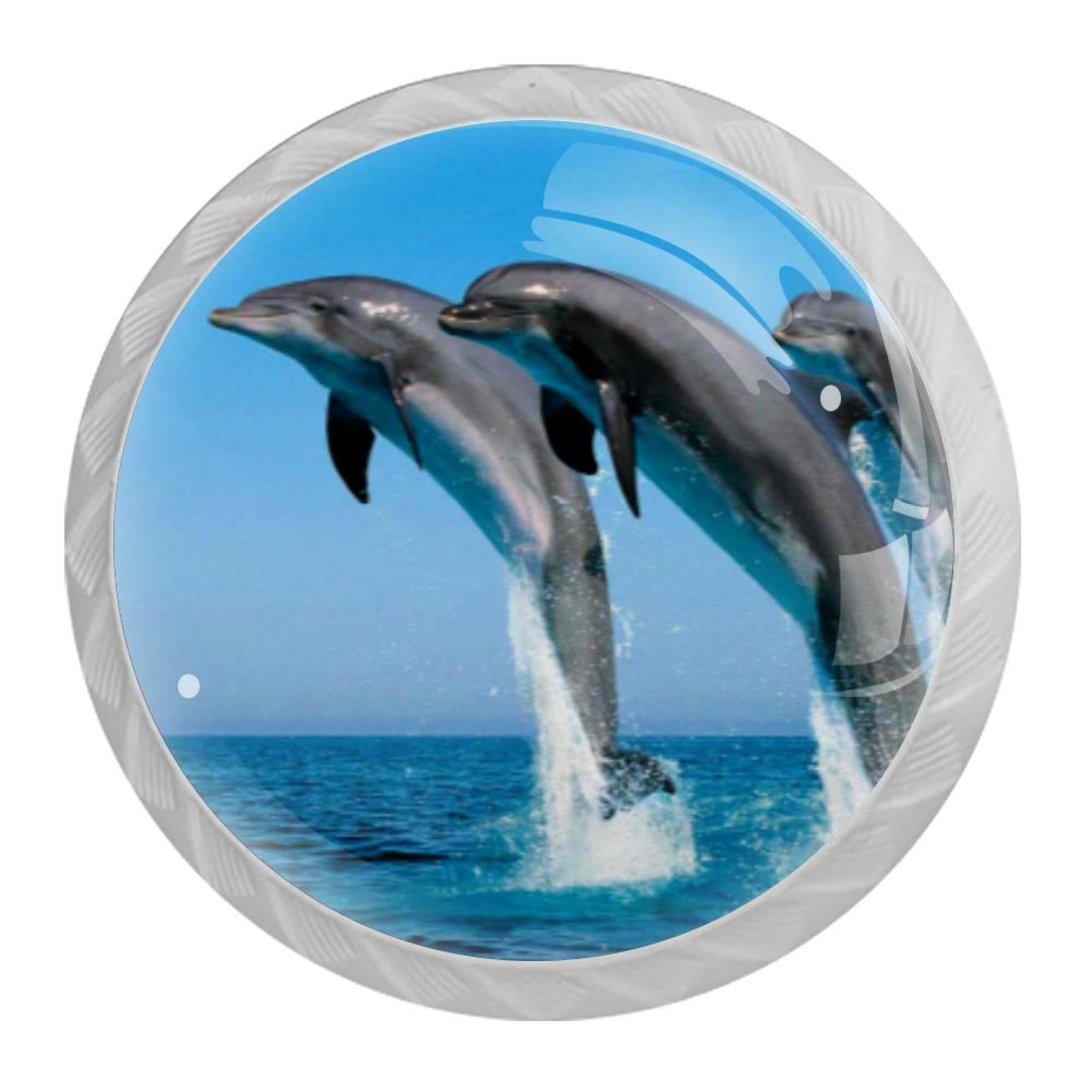 Tqmspg Multi03 4 Pieces Drawer Pulls Dolphin Door Knobs Dresser Handles For Kitchen Wardrobe Cupboard Hardware Furniture