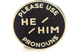 He Him Pronoun Lapel Pin - Genderqueer Pride Badge