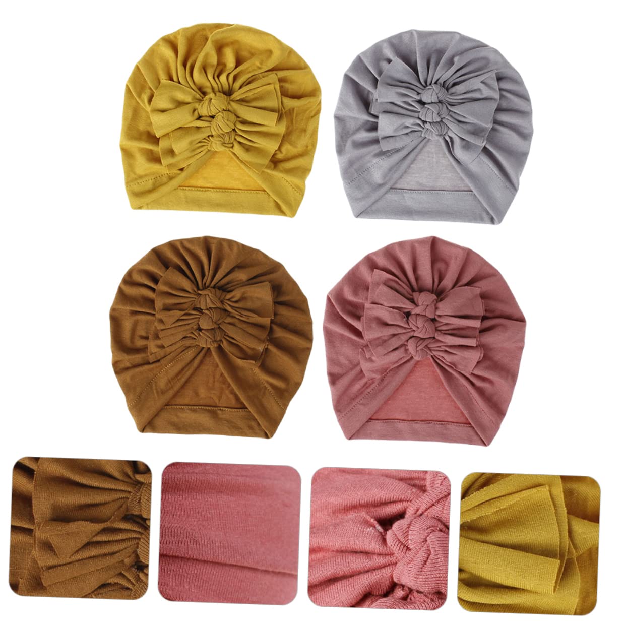 LIFKOME Tope De Cobertura Gorra De Niño Sombrero De Algodón del Hospital Turbante Niño Gorro Bebe Recien Nacido Sombrero Bebe Niños Arco Sombreros Gorro De Bebé De Algodón