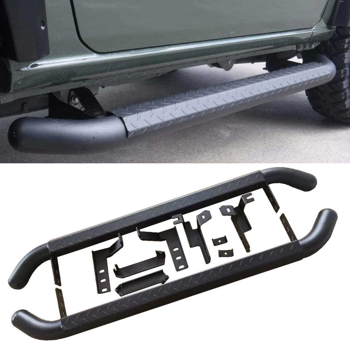 Amazon | HOLACAR スズキ ジムニー サイドステップバー 3インチ  