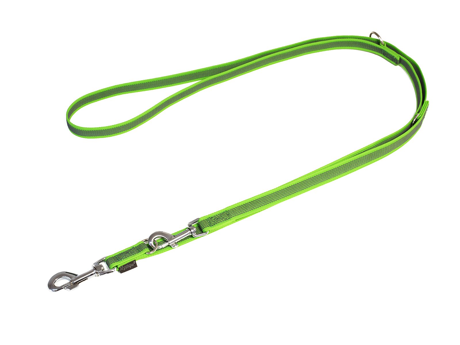Mystique® Gummierte Umhängeleine Leine 20mm Standard Karabiner neon grün 3m