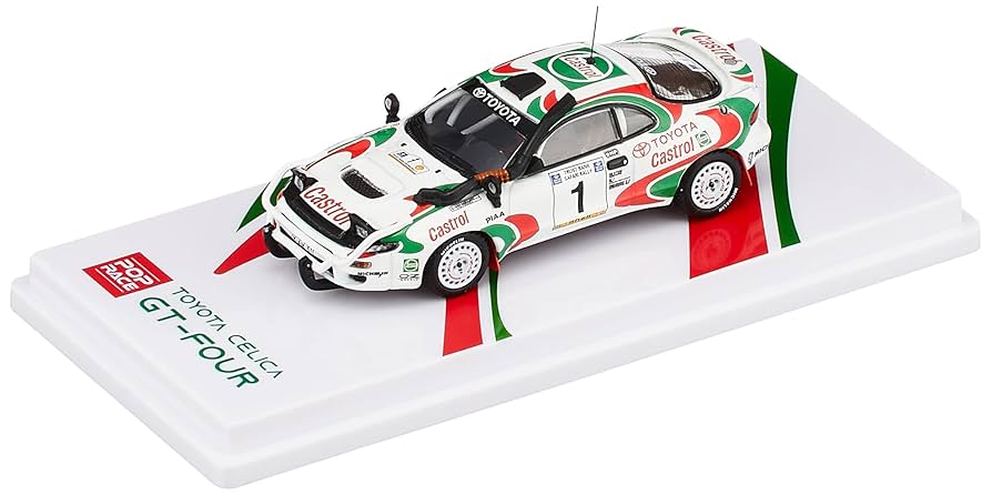 トヨタ セリカ ラリーカー ミニカー 4台セット 透明ケース付き トヨタ セリカ ラリーカー ミニカー 4台セット 透明ケース付き