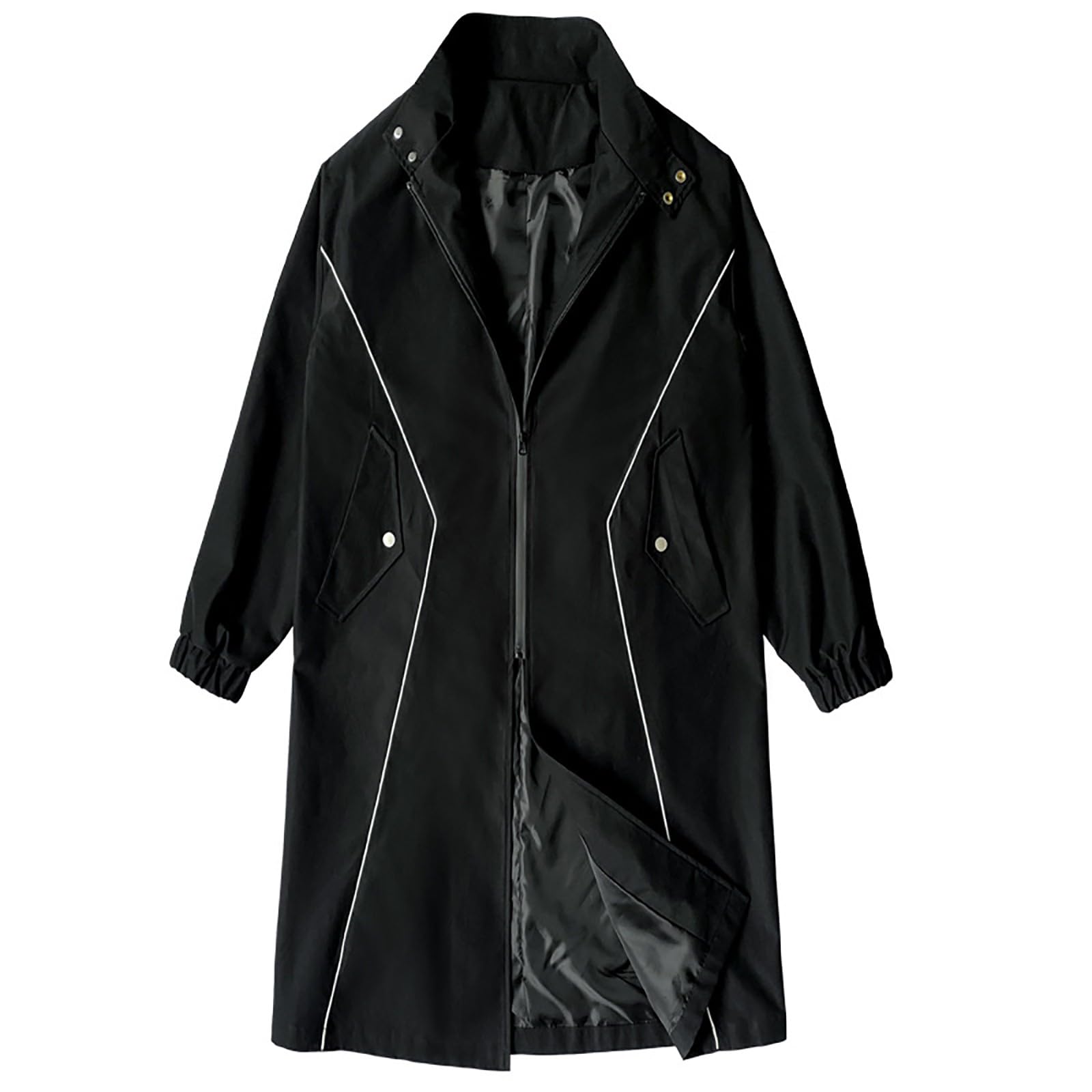 Cappotto Corto Uomo,Men's Anoraks - Cappotto trench casual di media lunghezza con collo oversize in stile moda giovane autunno-inverno comfort quotidiano ampia e versatile urbano moderno