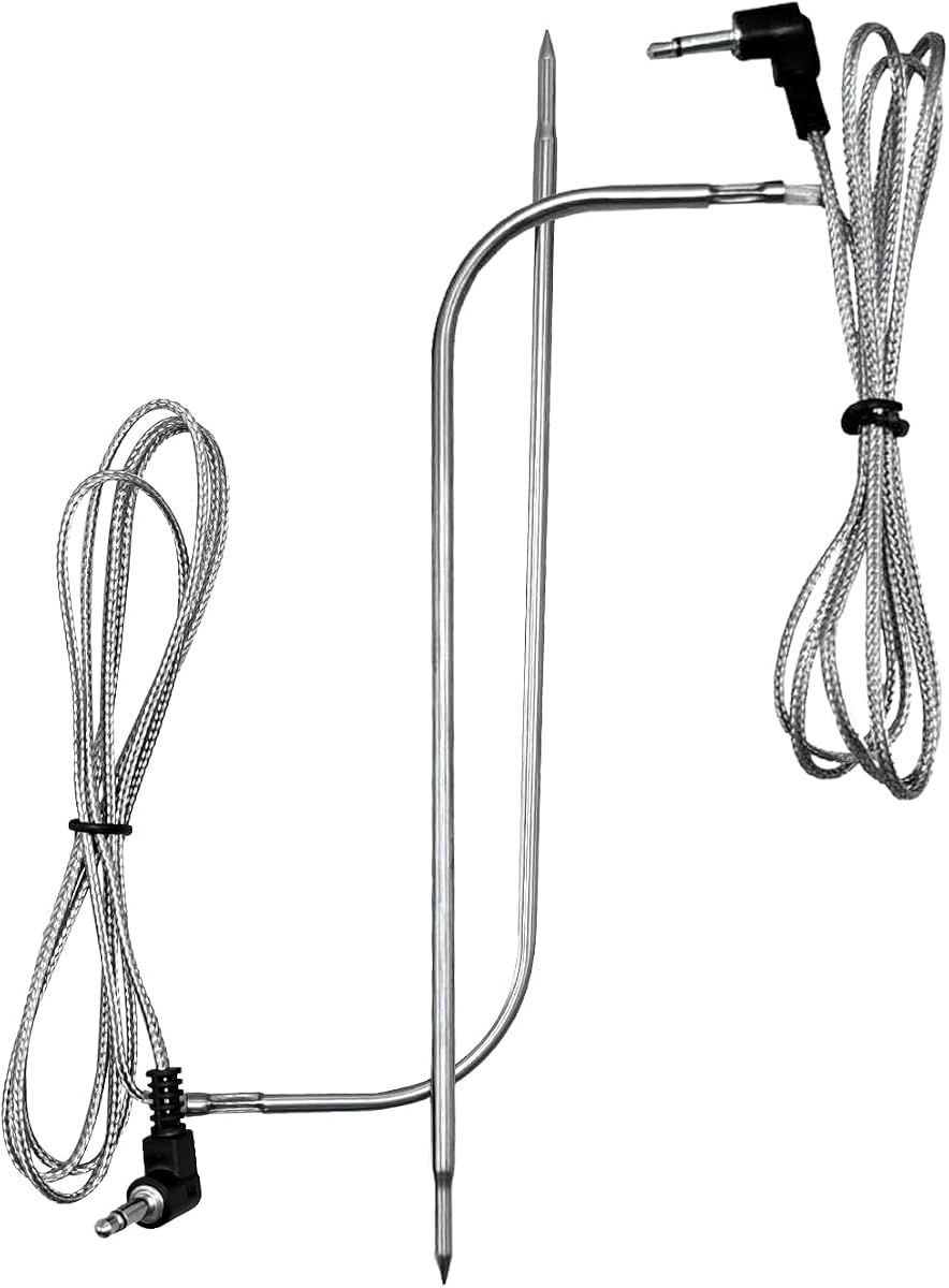 Meat Temperature Probe Replacement Compatible with Pit Boss Pellet Grills | 3.5mm Plug, PT1000, Waterproof Temperature Sensor, 1000°F Heat Resistance