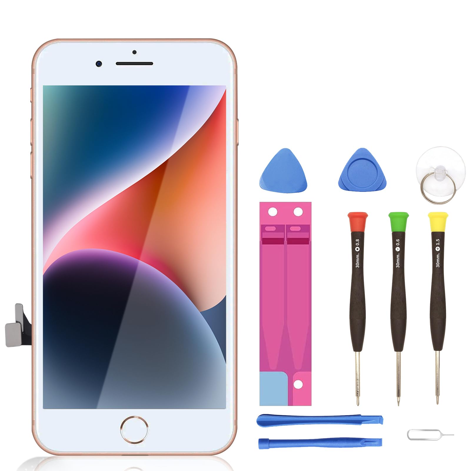 Amazon.co.jp: に対応 iPhone 8 液晶パネル 白 4.7インチ 画面