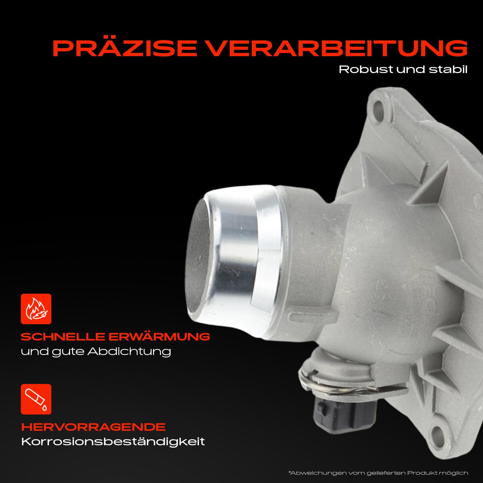 Frankberg Termostato del liquido di raffreddamento con guarnizione | Compatibile con: X5 E53, R.a.n.g.e R.o.v.e.r III L322, Serie 5 E39, Serie 5 Touring E39, Serie 7 E38