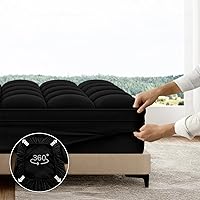 Vista 5 de ABENE - Cubrecolchón King para Alivio del Dolor de Espalda, Funda de Colchón Extra Gruesa Tipo Almohada, Protector de Colchón Suave con Esquinas