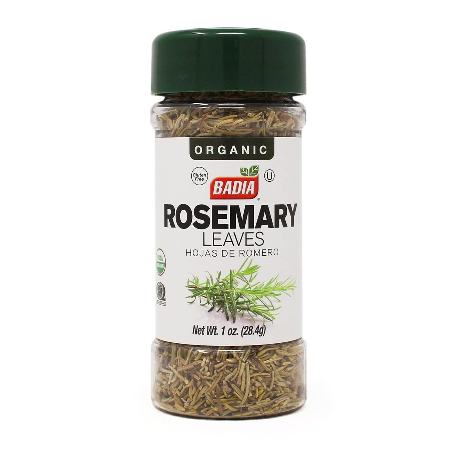 Badia Organic Rosemary Leaves, 1 oz - Dried Rosemary Herb, Earthy & Aromatic, Gluten Free