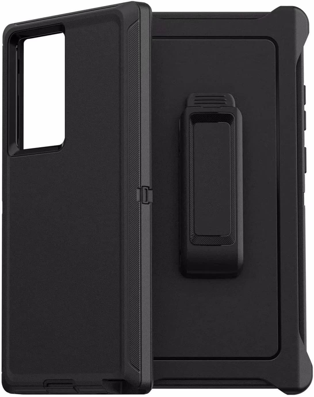 Defender Case for Samsung Galaxy S22 Ultra Triple Layer Defense Belt Clip Holster Galaxy S22 Ultra 5g Screenless Edition Black 6.8 Inch