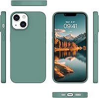 Vista 8 de Telaso Funda para iPhone 13, silicona líquida de goma de gel suave para iPhone 13, funda delgada con forro de microfibra a prueba de golpes, fundas