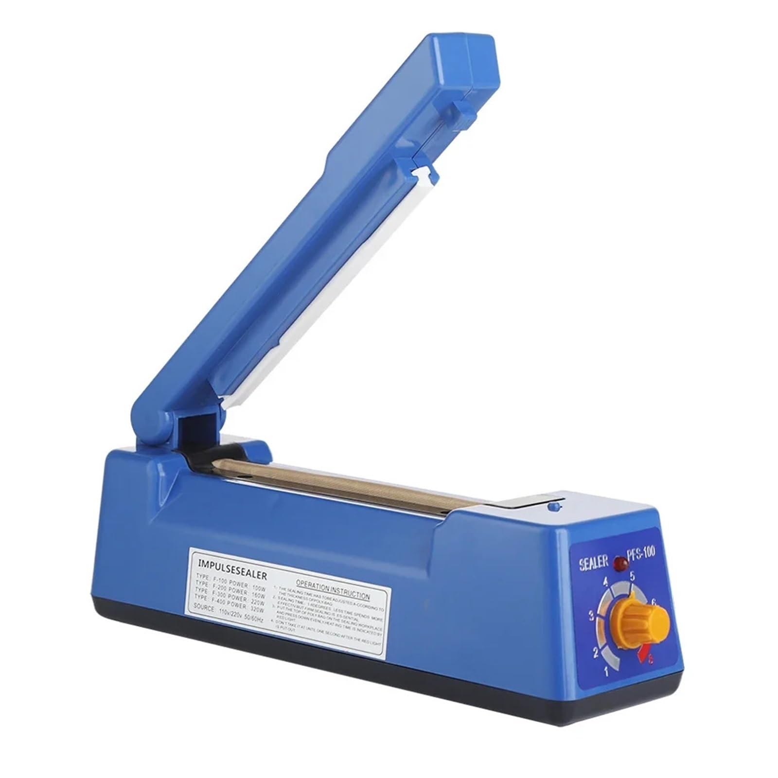 Macchina Sottovuoto, Sigillatore Per Sacchetti Di Plastica Termosaldatrice A Pressione Manuale Imballaggio Termico Per Alimenti Per Borse,per Verdura, Frutta, Carne(100mm)