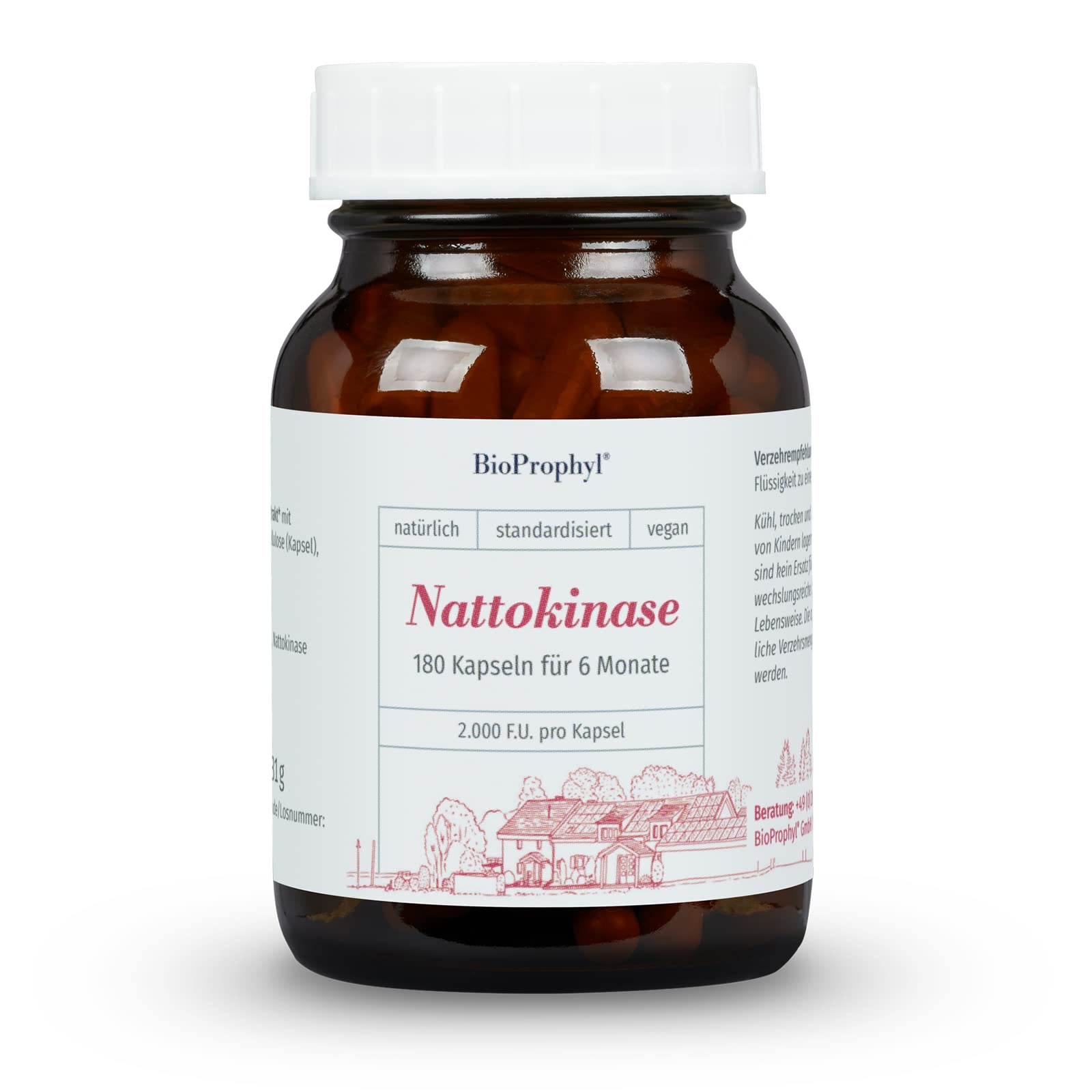 Nattokinase - 2.000 FU - 100 mg Nattokinase - 180 vegetarische Kapseln