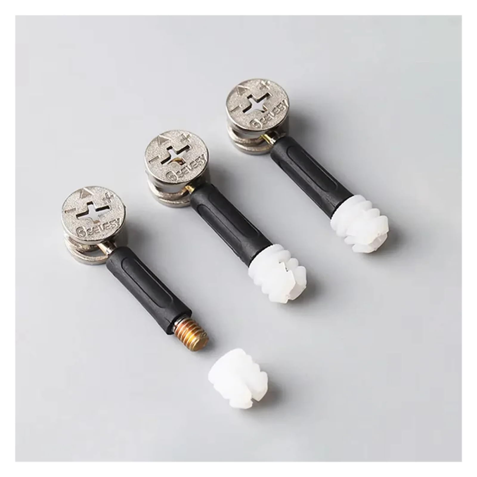 Zestaw asortymentowy łączników meblowych do szafy 3 w 1 z zamkiem krzywkowym do montażu mebli drewnianych w biurze domowym(M6x40 (100Pcs))