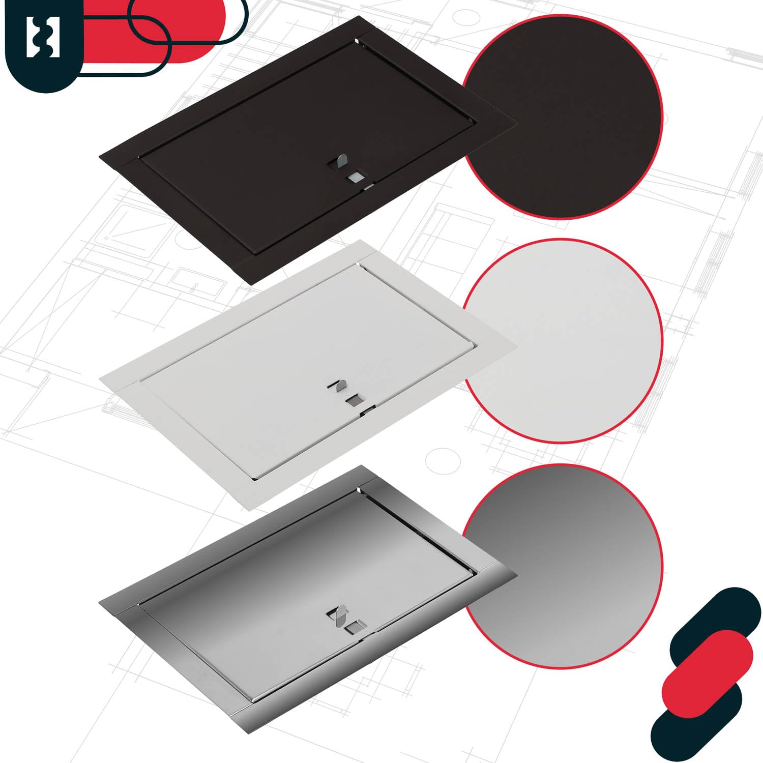 KOTARBAU® - Porta per camino, 14 x 21 cm, in acciaio inox, per ispezione e manutenzione